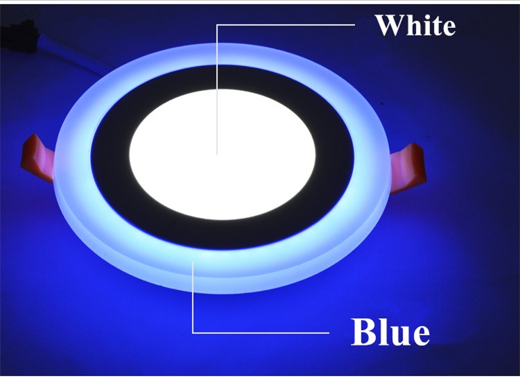 LED Panel light RoundSquare 5w 9w 16w   3 model LED  Downlights AC85-265V Morden Home Ceiling Lighting Blue & White Panel Lamp (16)