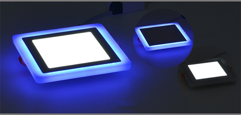 LED Panel light RoundSquare 5w 9w 16w   3 model LED  Downlights AC85-265V Morden Home Ceiling Lighting Blue & White Panel Lamp (14)