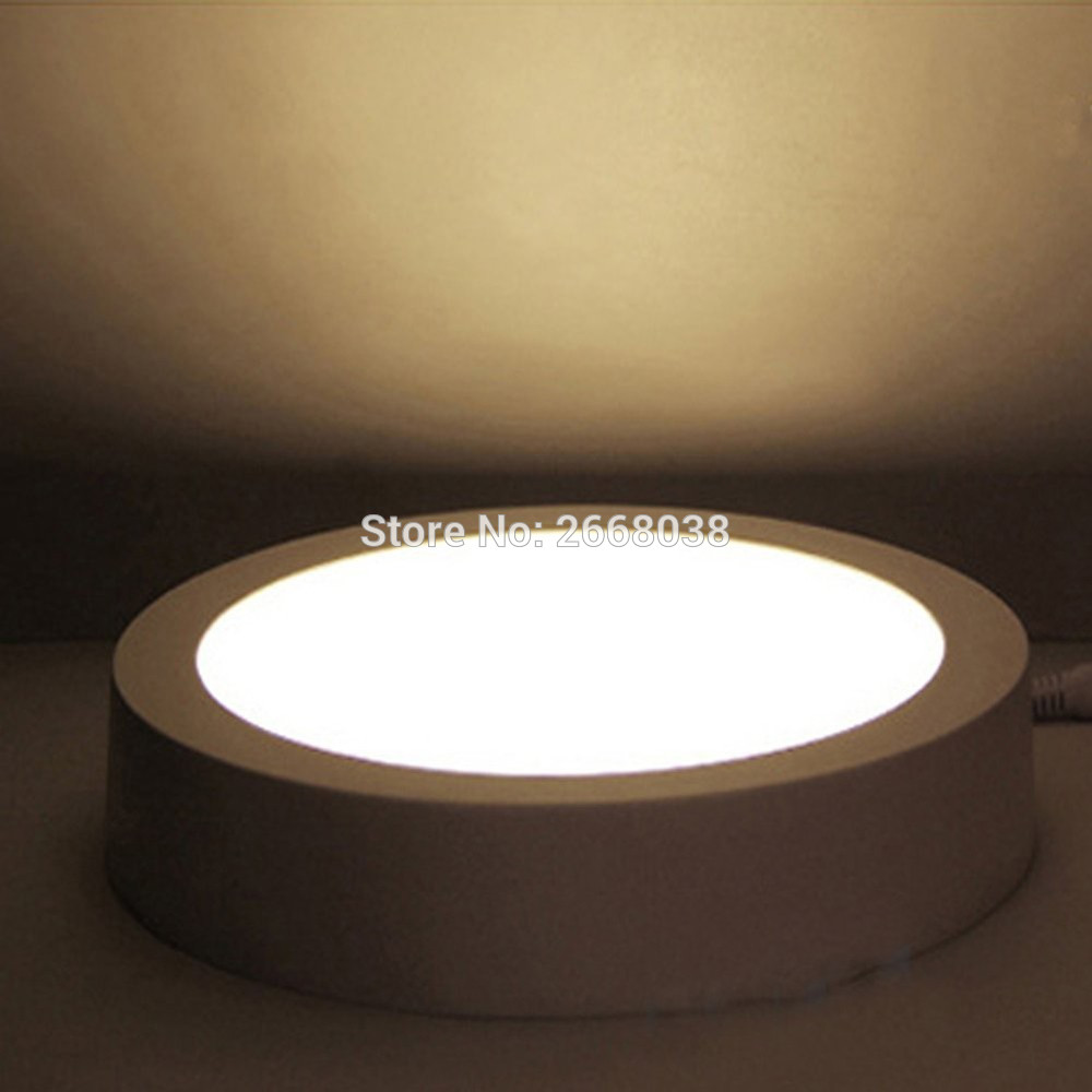 LED Panel Light 6W 12W 18W 24W AC85-265V Round Shape LED Surface mounted Ceiling Downlight with LED Driver and Mounting Screws