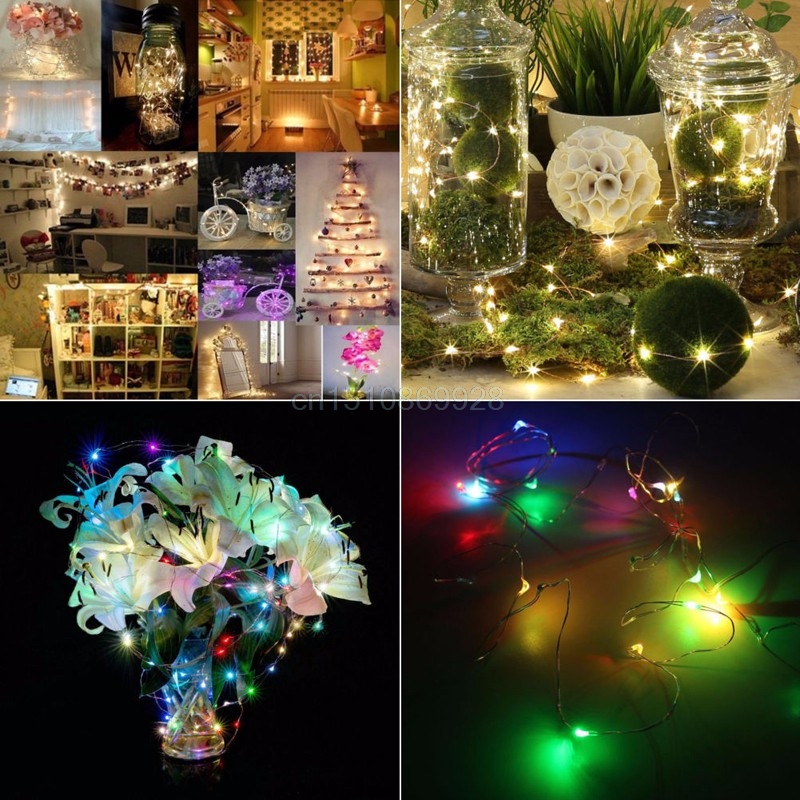 10//30 LED Lights String Ball Fairy Lamp Christmas Tree Home Party Outdoor Decor