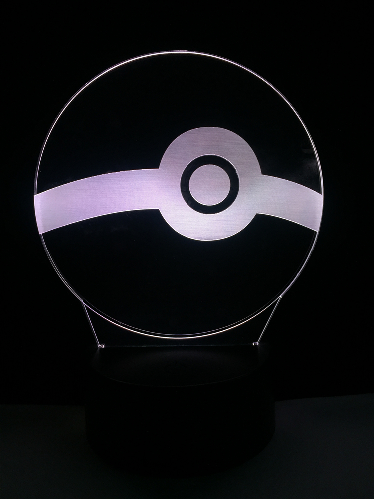 Pokemon Pokemon Go Poke Ball 3d Night Light Led Atmosphere Wedding