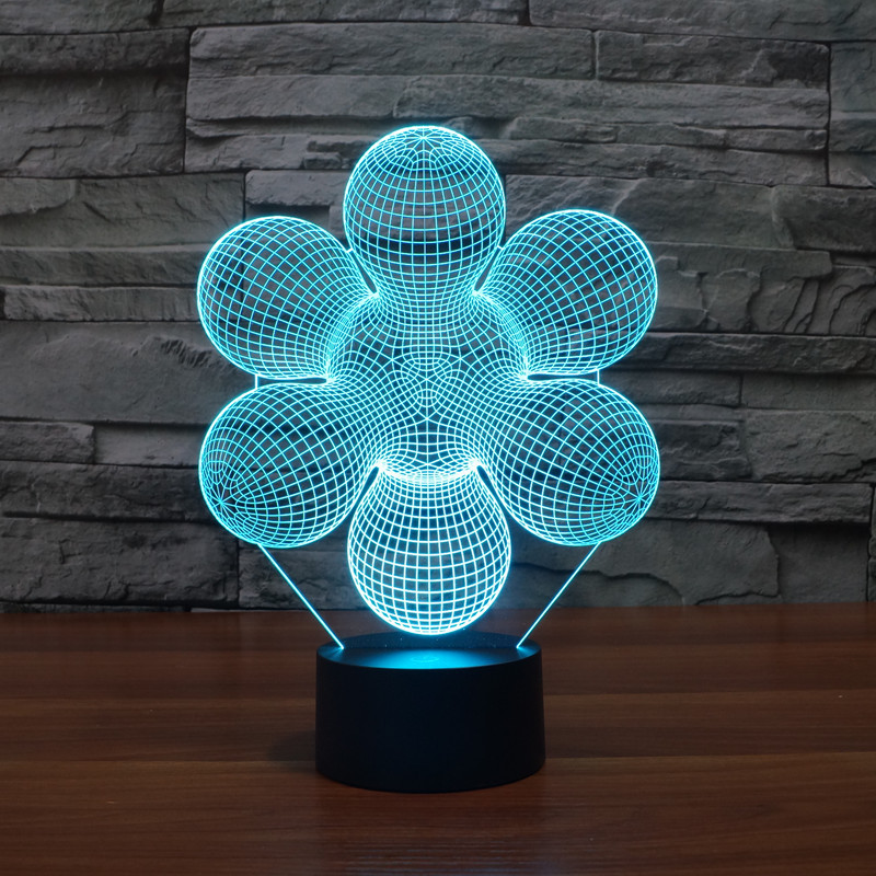 flower design 3d led lamp (1)