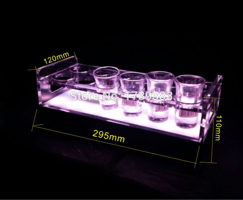 rechargeable multicolor Plastic  led shot glass holder--Slong Light (5)