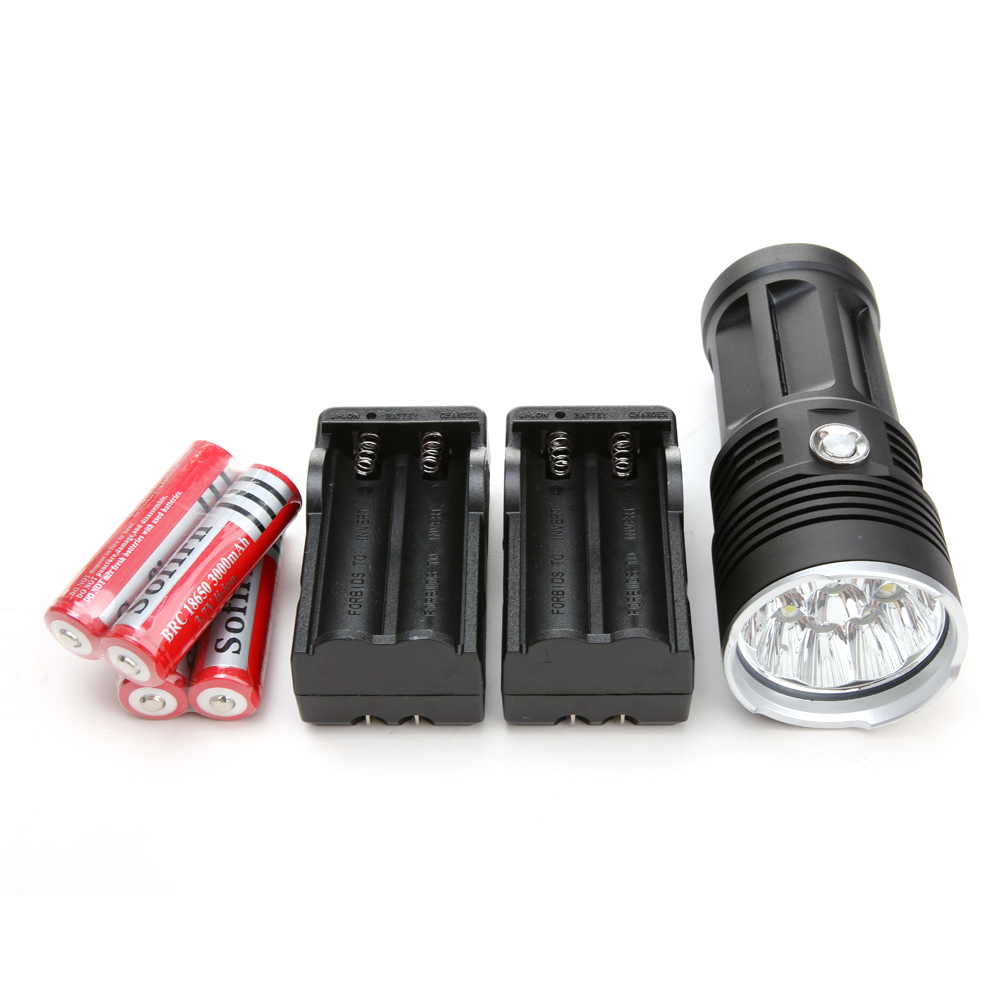 lm 12x Cree Xm L T6 Led Flashlight Torch Hunting Light 4x Battery Ch Sporting Goods Camping Hiking Flashlights Interioroptions In