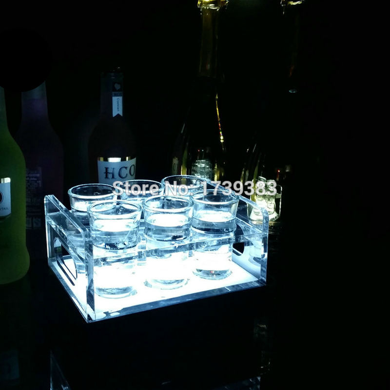  rechargeable multicolor Plastic  led shot glass holder (26)