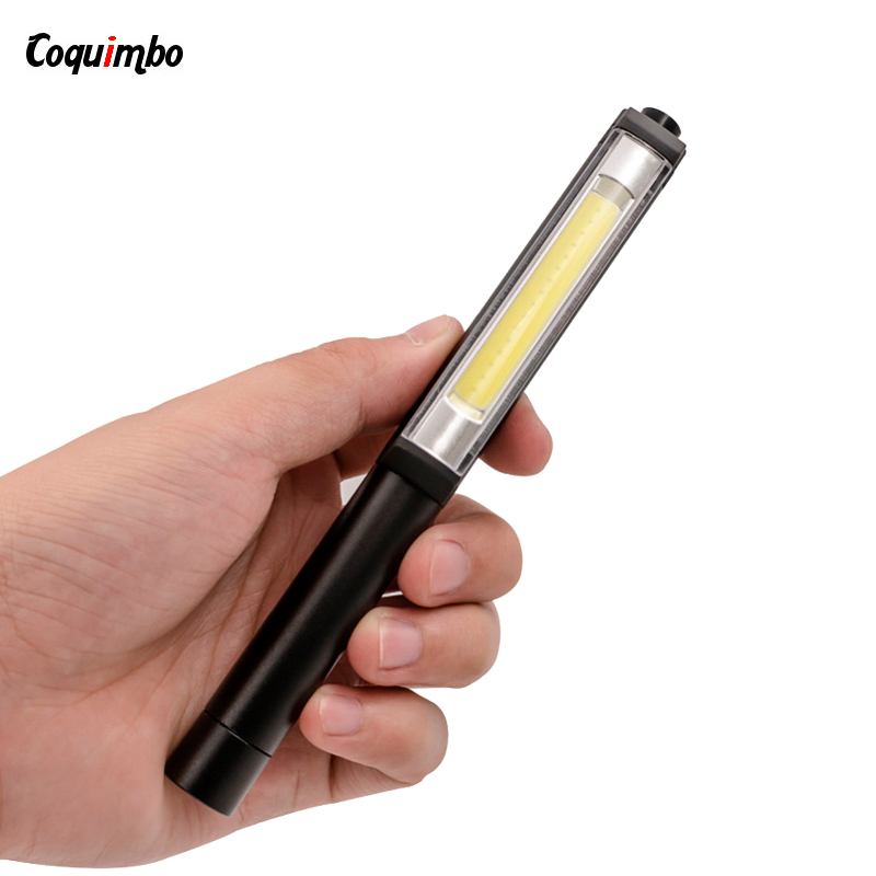 Pen Light Lamp COB LED Inspection Pocket Magnetic Pen Work Light Portable 
