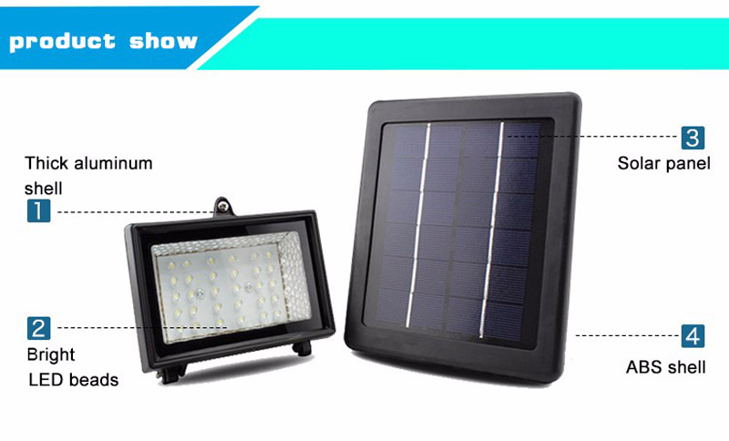 Lampe Solaire Solar Lamp 30Leds IP65 Waterproof Outdoor Garden Lighting Security Floodlights Solar Battery Powered for Lawn Wall (6)