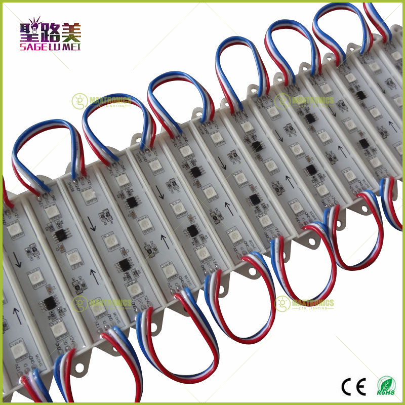 Fast-shipping-100PCS-WS2811-LED-Module-5050-RGB-4SMD-3LEDS-Light-Super-Bright-Waterproof-DC-12V