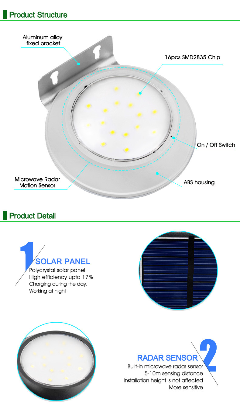 solar wall light led