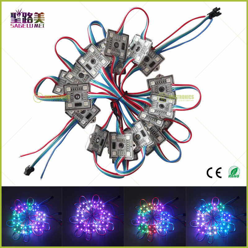 20pcs-SPI-Waterproof-WS2801-LED-Pixel-Module-string-4pcs-SMD-RGB-5050-1pcs-WS2801-ic-DC12V