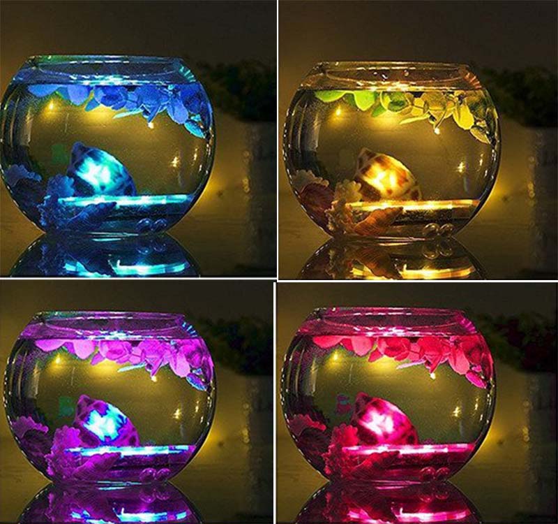 LED Submersible lights Floral Tea RGB LED Candle Flashing Waterproof