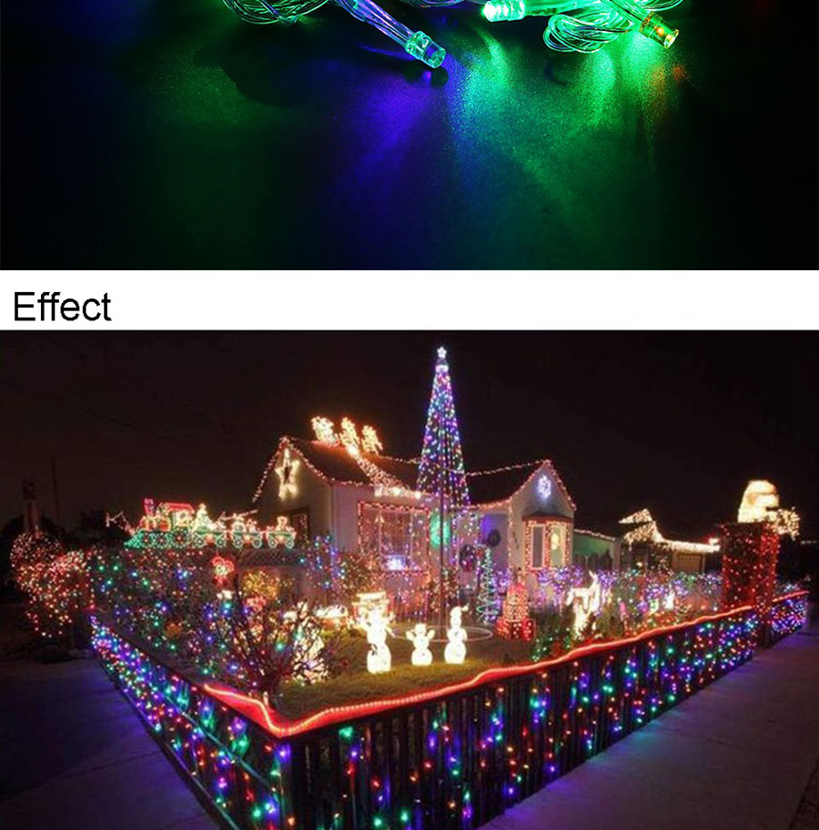 110V 220V led string Christmas lights outdoor decoration lamp waterproof 100m 50m 10m (12)