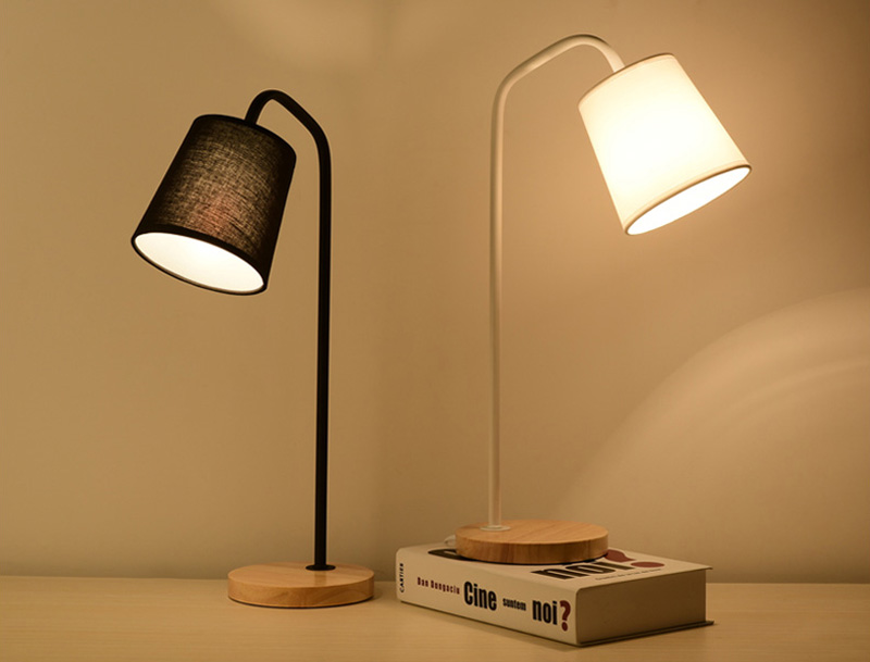 Horsten Nordic Simple Led Wood Table Lamps Minimalism OAK Wood Iron Bedside Lamp Table Lights Study Reading Lights 110V 220V (10)