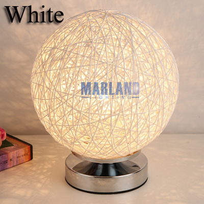 Modern Bedside Bedroom Wooden Table Lamp Fashion Round Shade Green Shade No Bulb