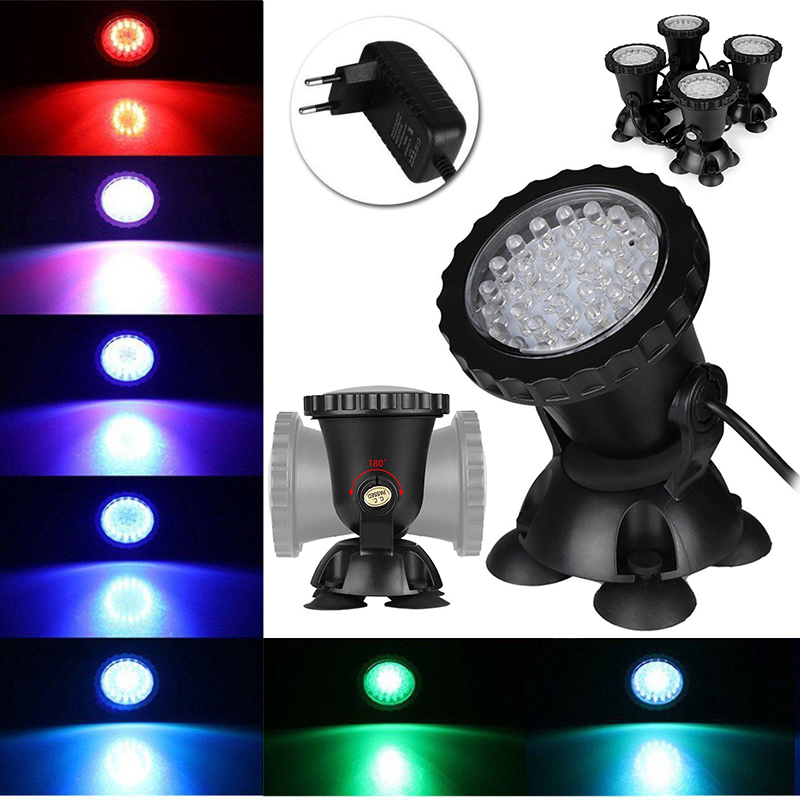 4Pcs Led Underwater Light RGB 12W 12V Led Underwater Light Waterproof IP68 Garden Fountain Pool Lamp Lighting Mayitr