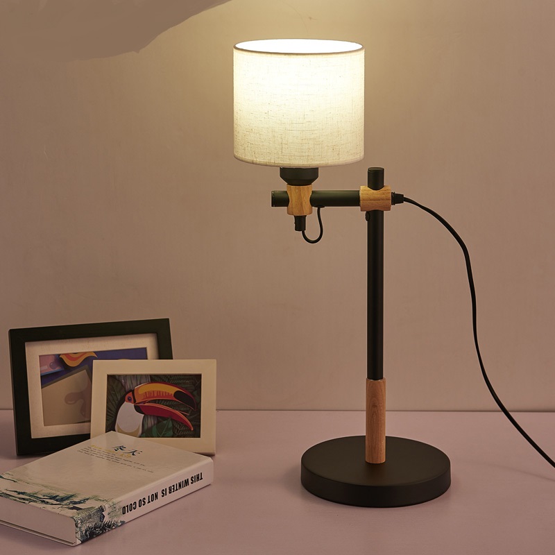 Nordic Korean Wood Desk Lights New Simple Modern Creative