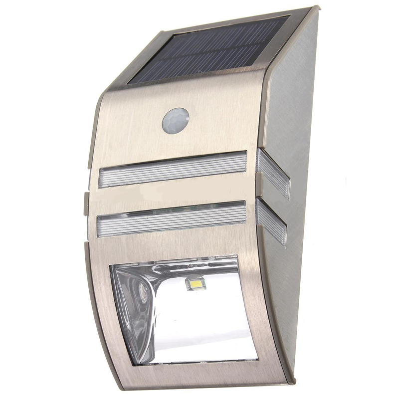 2-LED Solar Powered PIR Motion Sensor Security Light Wall Outdoor Home Garden Waterproof Energy Saving Lights Mayitr