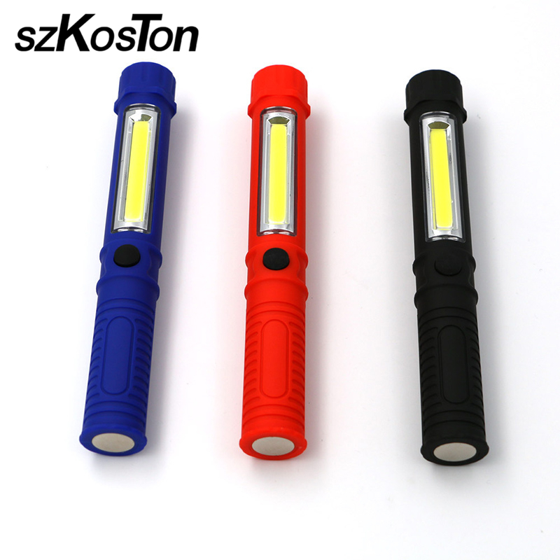 szKosTon Hot Sale 2Modes COB Workinglight Flashlight Magnetic with Folding Hook Light bright