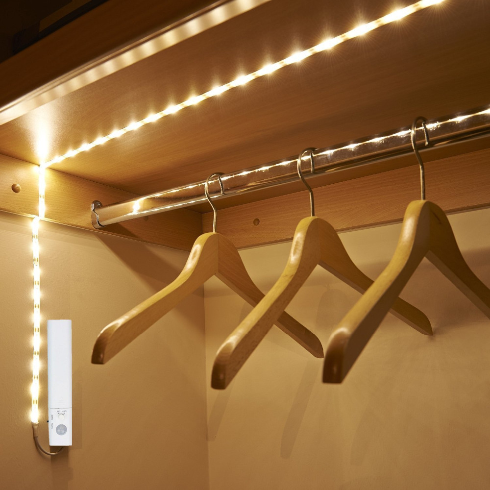 1m Pir Motion Sensor Night Ligt Led Light Strip Wireless Battery