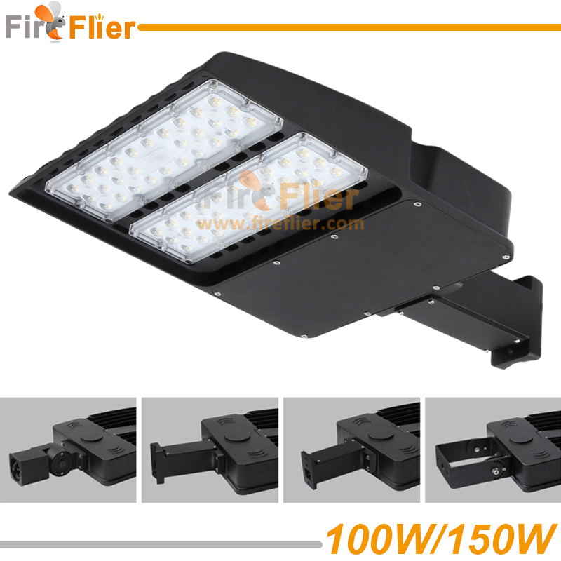 100W shoebox light 150w front