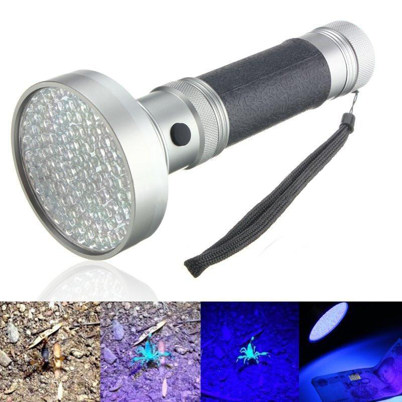 100 LED UV Ultra Violet Portable Ultraviolet Blacklight Scorpion Flashlight Detector Lamp Light Torch Waterproof Flashlight