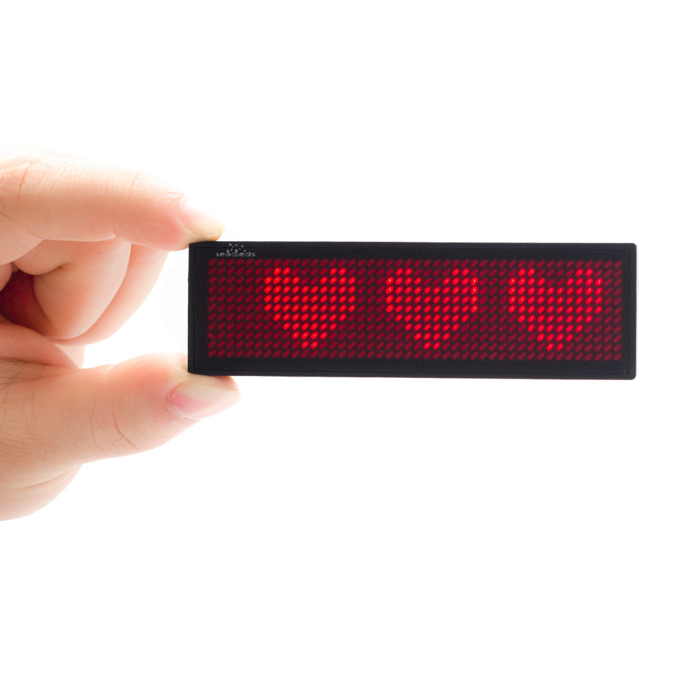 Beout Name Tag LED Name Badge with Magnet and Pin - Red Scrolling Message Led Name Badge Rechargeable Led Name Tag For Event (4)