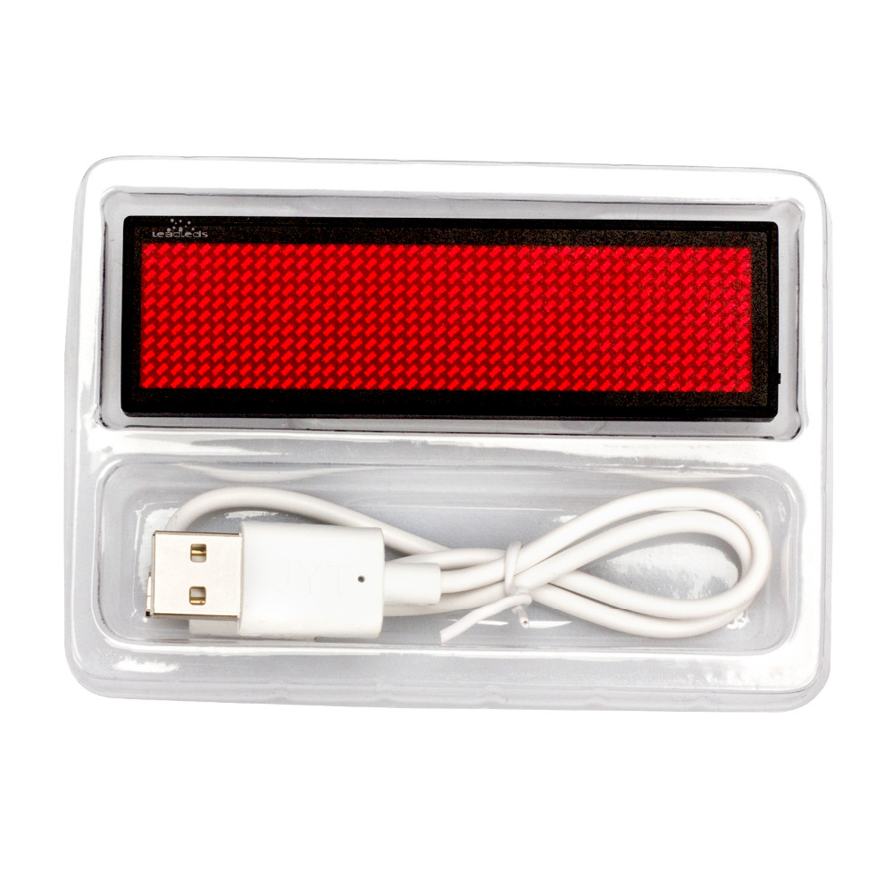 Beout Name Tag LED Name Badge with Magnet and Pin - Red Scrolling Message Led Name Badge Rechargeable Led Name Tag For Event (8)