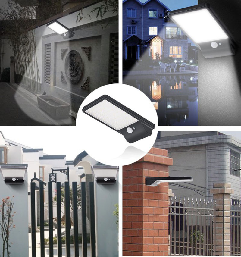 Outdoor Led Solar with Motion Sensor Lights Wireless Waterproof Exterior Security Solar Light for Yard Garden Path Solar Lamp (12)