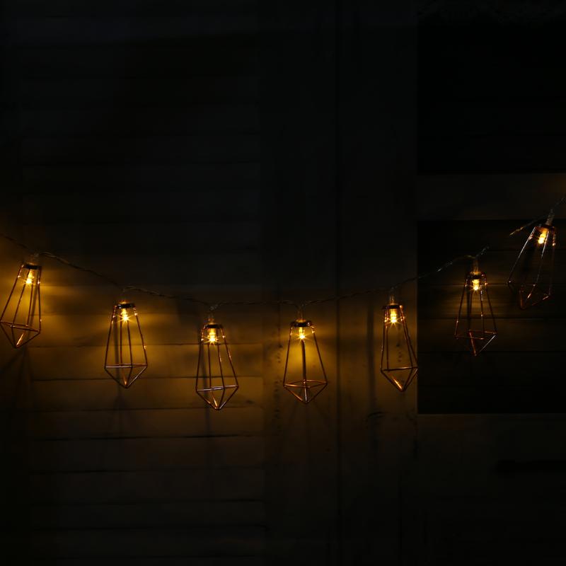 2m 20 Led Battery Fairy Lights Rose Gold Metal Frame Light String 2m 20 Led Battery Fairy Lights Rose Gold Metal Frame Light String For Party Night