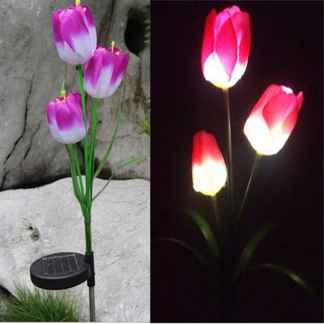 Outdoor Solar Powered Led Lights Flower LED Lights Solar Landscape Light for Garden Lamp Outdoor Holiday Lights Decor