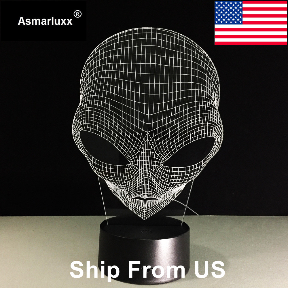 Asmarluxx Alien 3D led Lamp0001