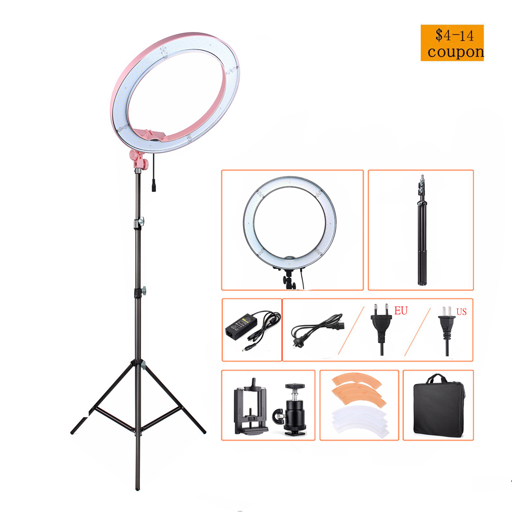 FOSOTO-RL-18-240LED-5500K-Dimmable-Photography-Photo-Studio-Phone-Video-Ring-Light-Lamp-Tripod-Stand