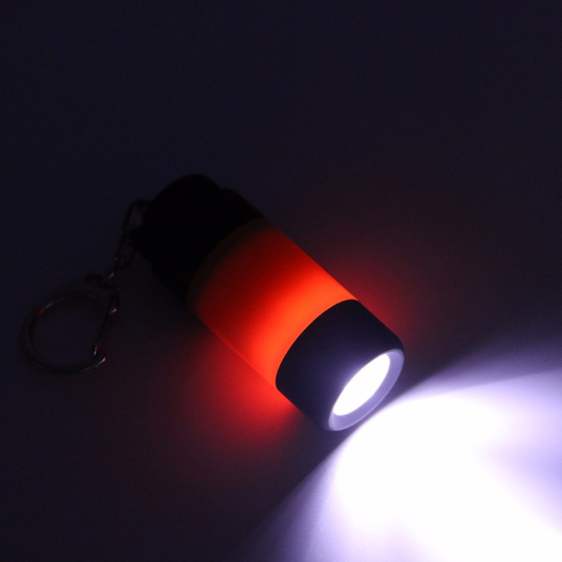 Portable Mini Keychain USB Rechargeable Pocket Torch Flashlight Light Lamp 0.3W Multicolor Mini Flashlight New Arrive (6)