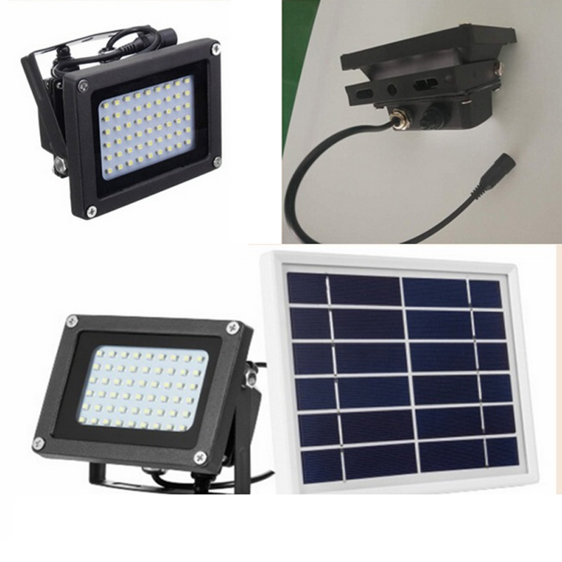 IKVVT 54 LED IP65 Waterproof Solar Sensor Flood Light Spot Lamp Garden Outdoor Security