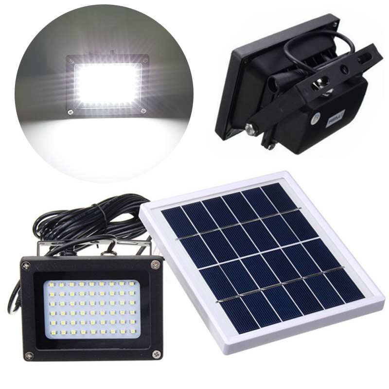 IKVVT 54 LED IP65 Waterproof Solar Sensor Flood Light Spot Lamp Garden Outdoor Security