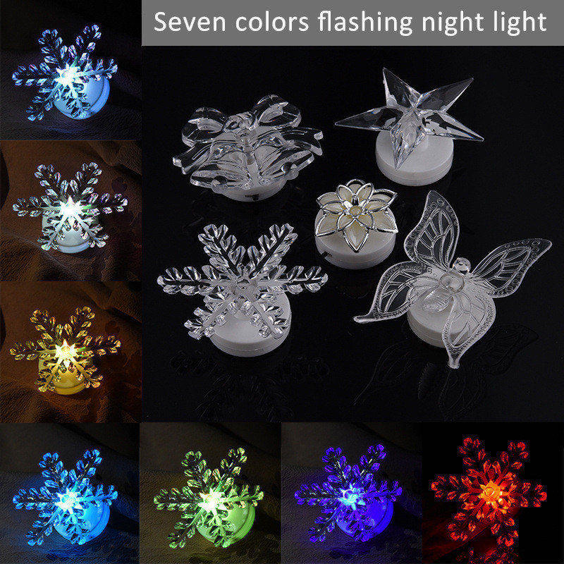 Huanjunshi Acrylic Colour Led Night Light Erfly Snowflake Star Huanjunshi Acrylic Colour Led Night Light Erfly Snowflake Star Flower Christmas Lamp With Built In