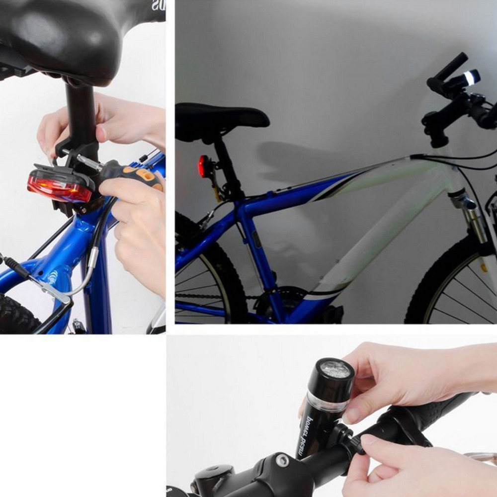 Rear Safety Flashlight 5 LED Cycling Bike Bicycle Front Head Light Torch Lamp