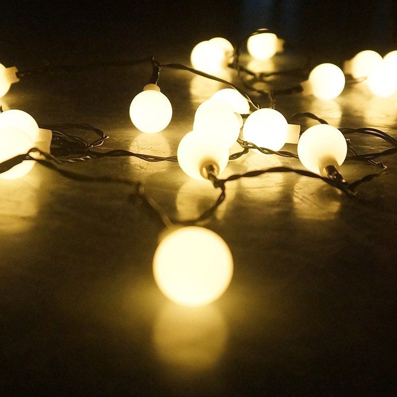 20/30/50 LEDs Warm White Globe String Lights Outdoor Christmas Party Xmas Patio Decoration String Lights