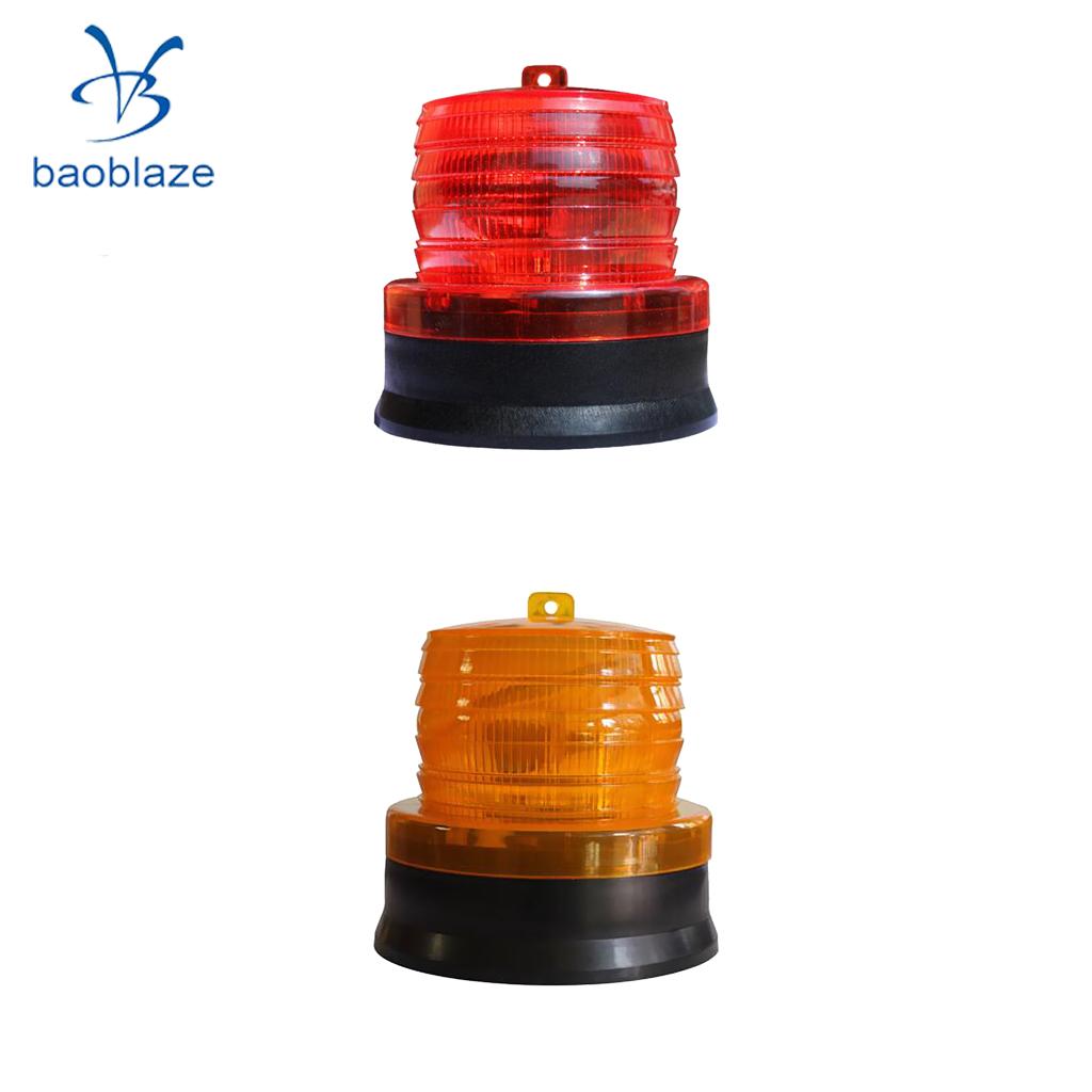 Outdoor Portable Solar Flash Warning Light Pathway Traffic Light Red ...