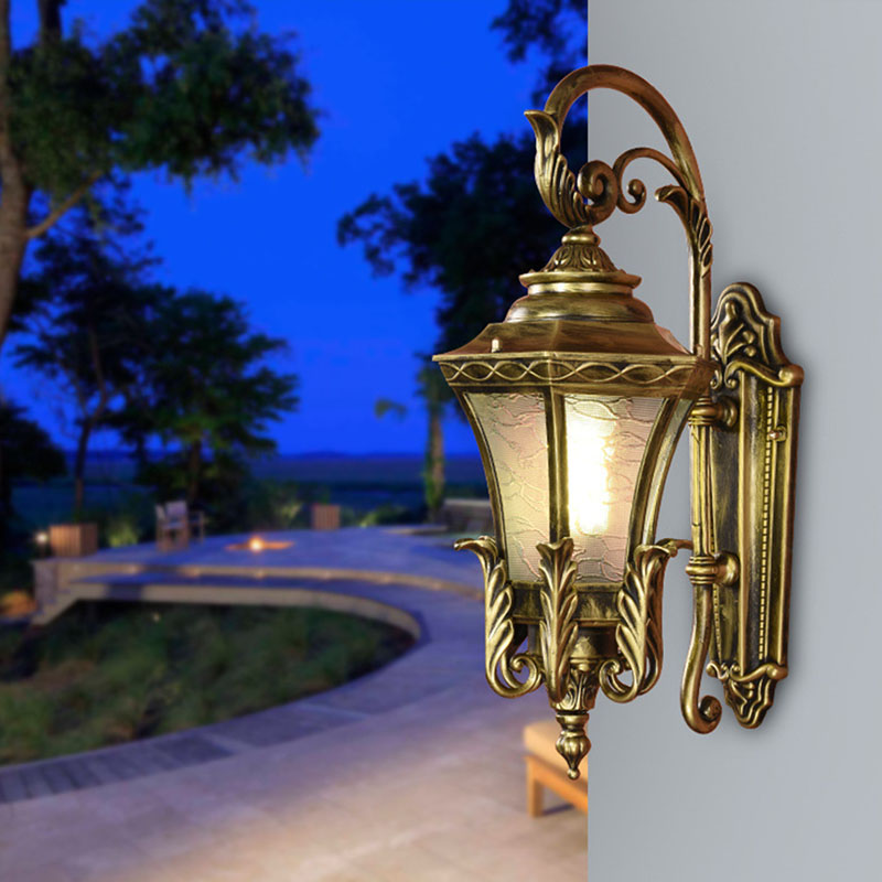 New Retro Quadrilateral Wall Lamps Outside Lighting Waterproof New Retro Quadrilateral Wall Lamps