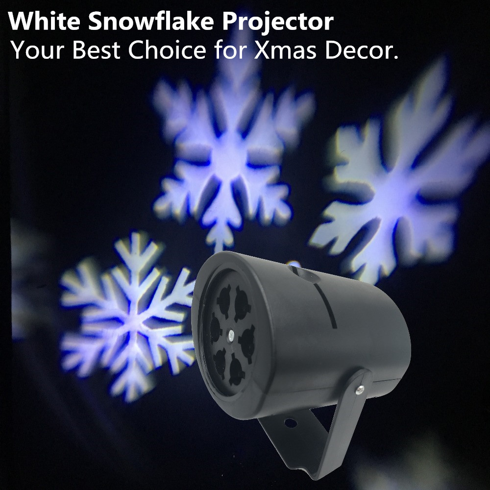 white snowflake projector