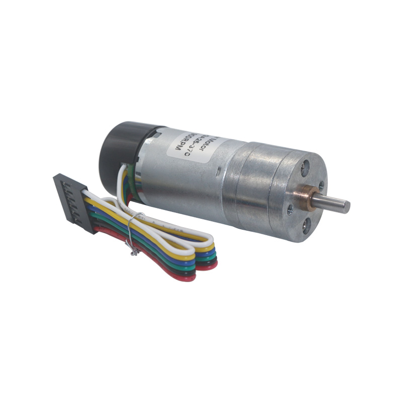 25mm Diameter Large Torque Speed Reduction 2 Phases Pulses Output Detection CW/CCW Encoder Gear Motor with Protecting Hood