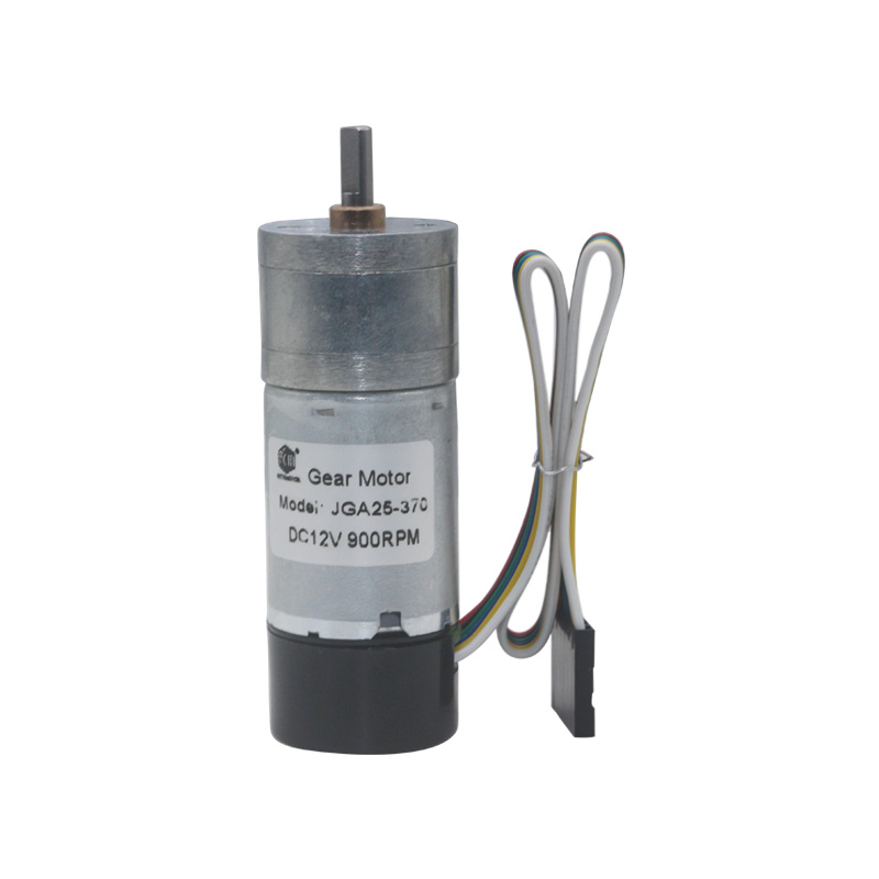 25mm Diameter Large Torque Speed Reduction 2 Phases Pulses Output Detection CW/CCW Encoder Gear Motor with Protecting Hood
