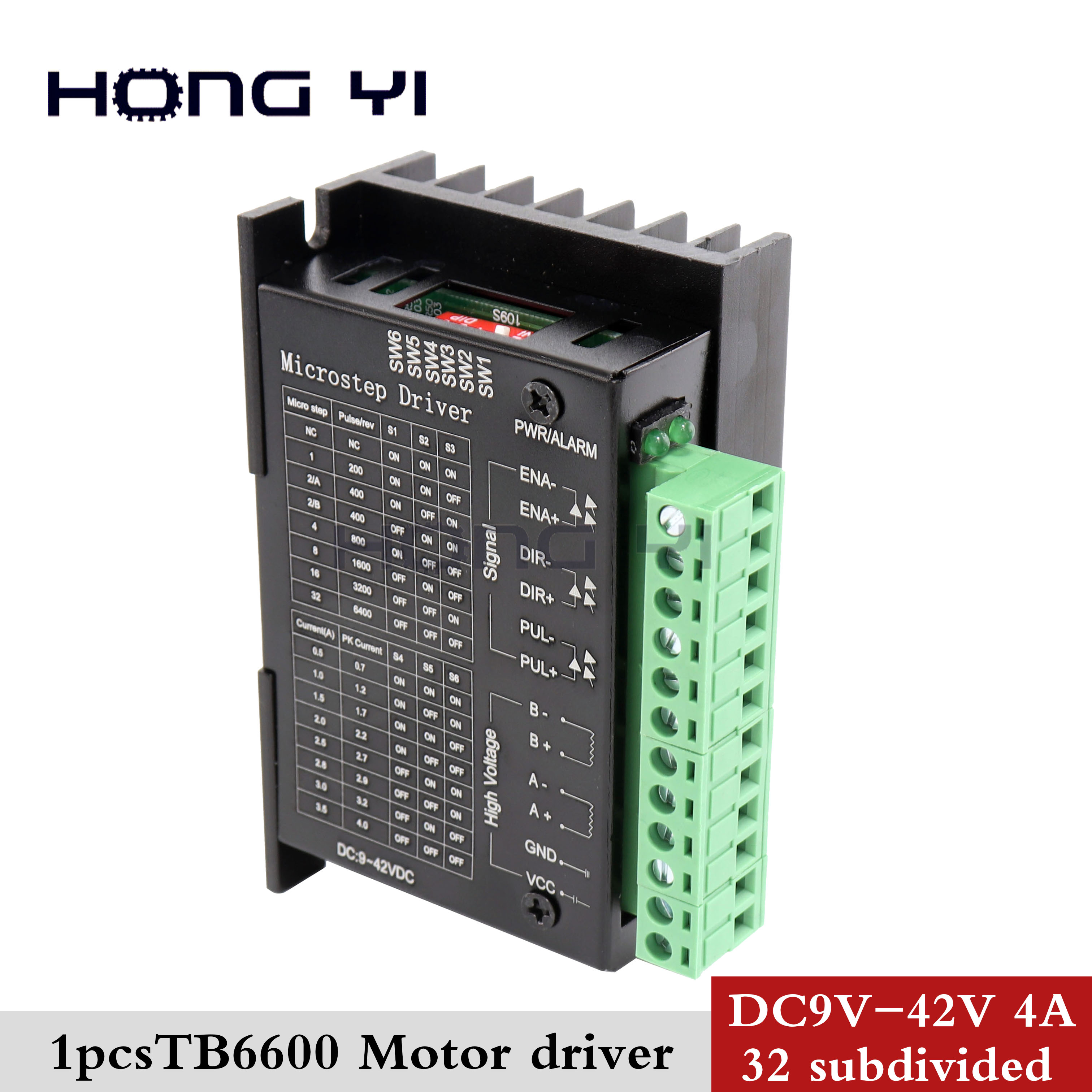 TB6600 Driver Single Axis 4A Stepper Motor Controller 9~42VDC for 57BYG