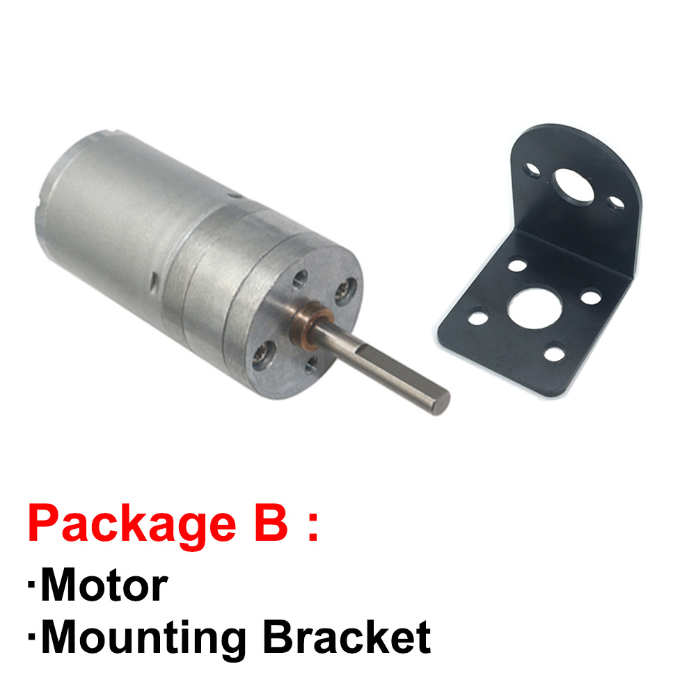 Micro DC Gear Motor 6V 12V 24V Shaft Length 25MM Low Speed 12 To 1360RPM Adjustable Speed Reversed for DIY Micro Smart Device