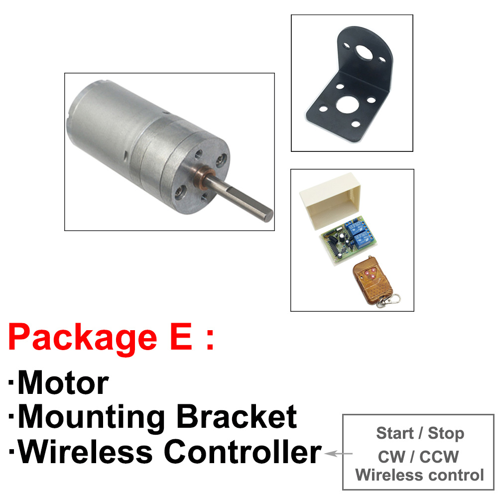 Micro DC Gear Motor 6V 12V 24V Shaft Length 25MM Low Speed 12 To 1360RPM Adjustable Speed Reversed for DIY Micro Smart Device