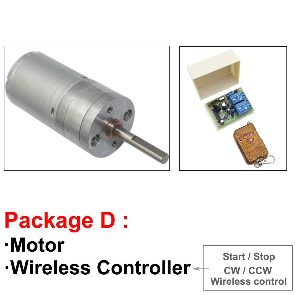 Micro DC Gear Motor 6V 12V 24V Shaft Length 25MM Low Speed 12 To 1360RPM Adjustable Speed Reversed for DIY Micro Smart Device