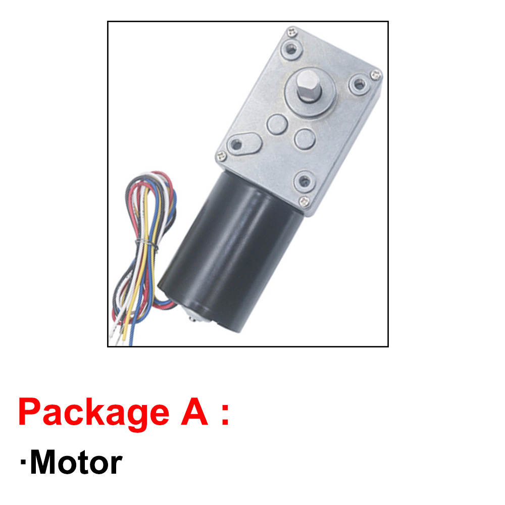 High Torque 70KG Brushless Electric DC Worm Geared Motor 12V 24V 8-470RPM with Self Locking Reversed PWM Speed Regulation