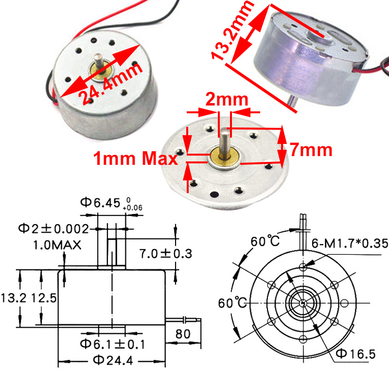 1 PCS Electric Micro Mini DC High Speed Motor 1.5-6V 3500 To 7000RPM for DIY Car Toys Fan DC Motor