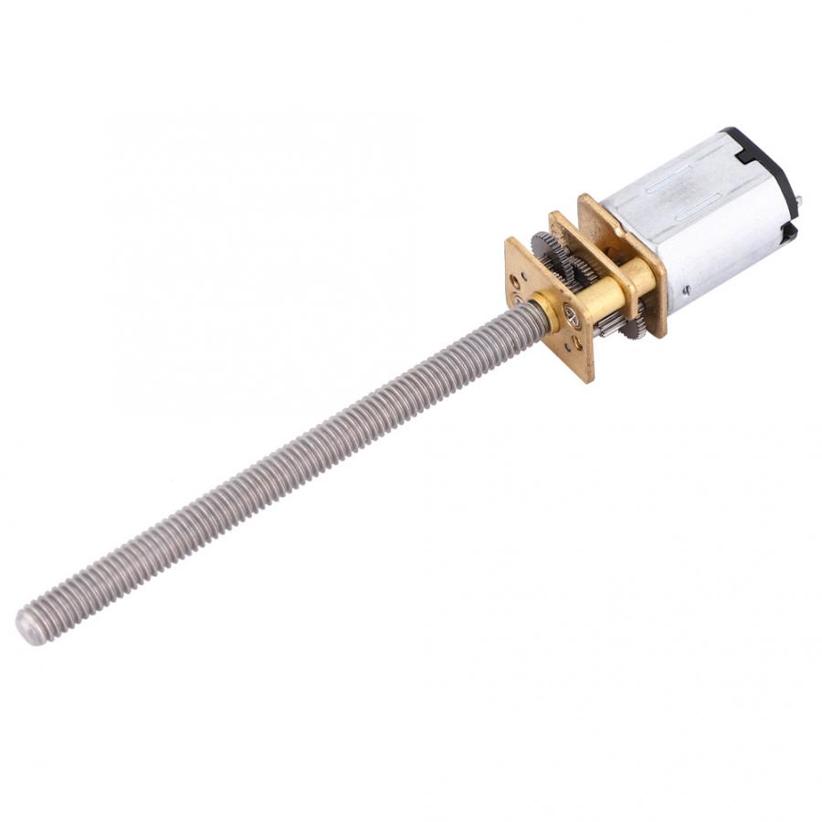 N20 Gear Motor Lead Screw Speed Reduction Motor M4x55mm Ball Screw Speed Reducer 3V Electric Motor